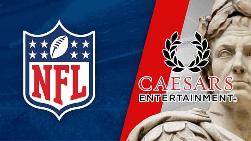 NFL Shield and Caesars Logo