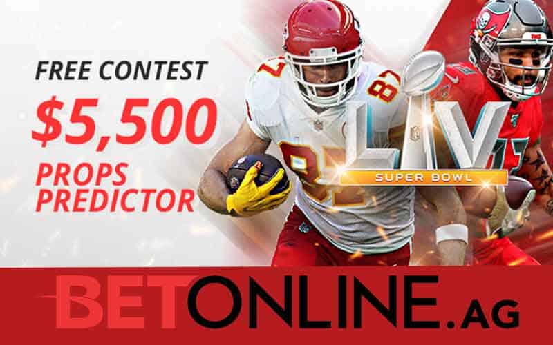 BetOnline Super Bowl LV Prop Bet Promo 2021