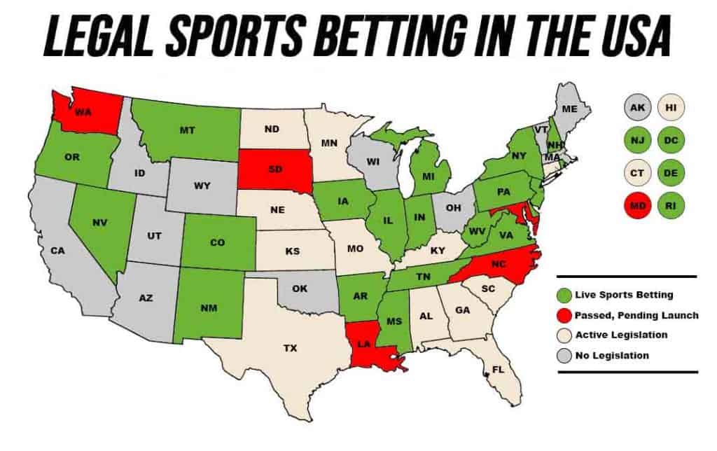 sports betting states