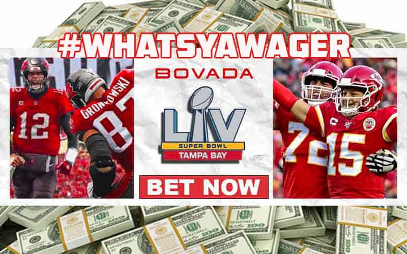 Bovada Whatsyawager Promotion for Super Bowl 55 prop bets
