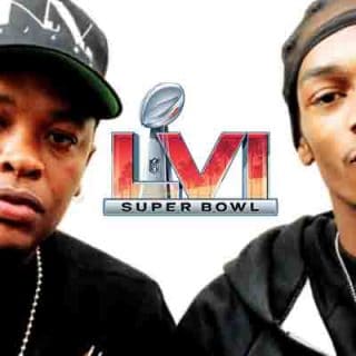Snoop and Dre at Super Bowl LVI Haltime Show