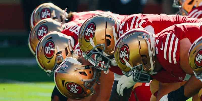 49ers team offensive line